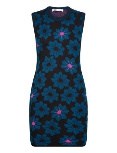 Dvf Mylo Dress Kort Kjole Blue Diane Von Furstenberg