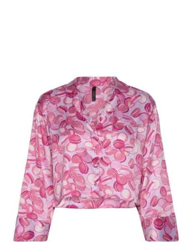 Jacket Ls Satin Macaron Top Pink Hunkemöller