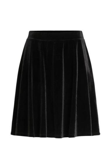 Vikatja Hw Short Velvet Skirt/Ka Kort Nederdel Black Vila