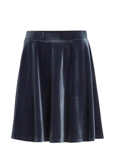 Vikatja Hw Short Velvet Skirt/Ka Kort Nederdel Blue Vila