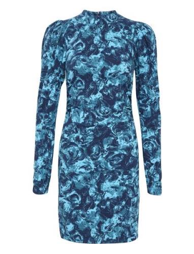 Ravagz Slim Dress Kort Kjole Blue Gestuz