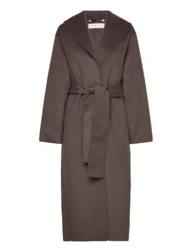 Millaiw Shawlcollar Outerwear Coats Winter Coats Brown InWear