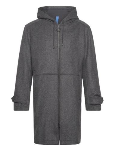 Paavo Wool Parka Coat Parka Jakke Grey FRENN