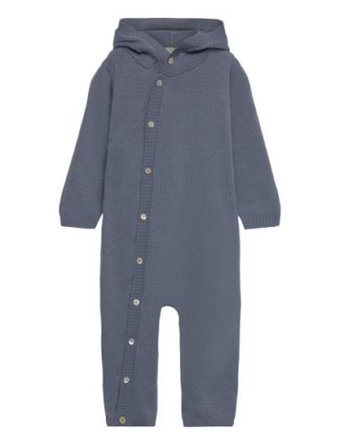 Wholesuit Wool Knit Jumpsuit Blue Fixoni