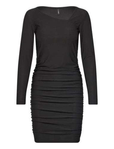 Onlsansa L/S Assymetric Dress Jrs Kort Kjole Black ONLY