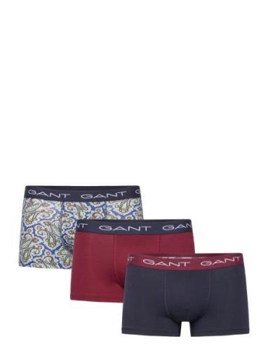 Paisley Print Trunk 3-Pack Boxershorts Navy GANT