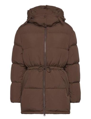 Mid Length Down Jacket Foret Jakke Brown GANT