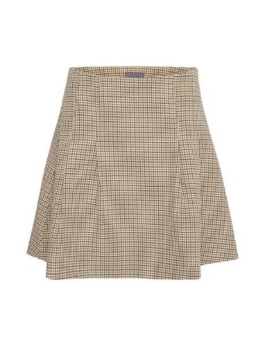 Cuastra Skirt Kort Nederdel Beige Culture