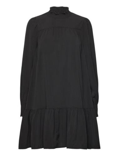 Vmshilah Naja High Neck Dress Wvn Ga Kort Kjole Black Vero Moda