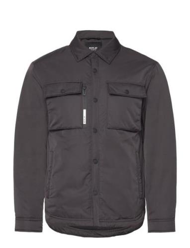 Jacket Regular Essential Quiltet Jakke Black Replay