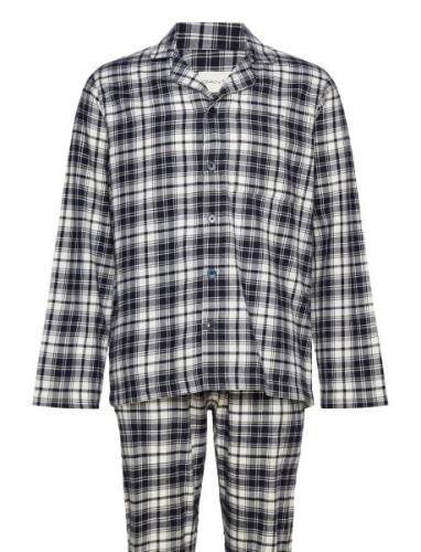 Flannel Pj Set Pants And Shirt Gb Pyjamas Nattøj Navy GANT