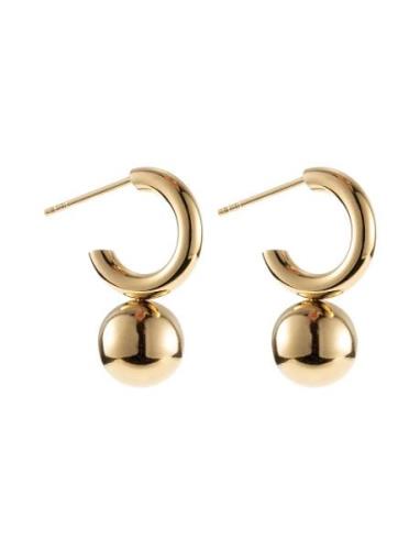Liz Hoop, Steel Accessories Jewellery Earrings Hoops Gold By Jolima