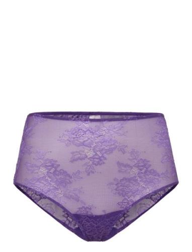 Lace Highwaist Briefs Trusser, Tanga Briefs Purple Understatement Unde...