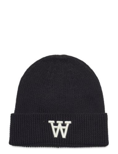 Vin Logo Beanie Accessories Headwear Beanies Black Double A By Wood Wo...