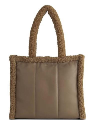 Aimeembg Shopper, Faux Fur Mix Shopper Taske Brown Markberg