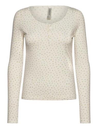 Top Ls Aop Flower Top Cream Lindex