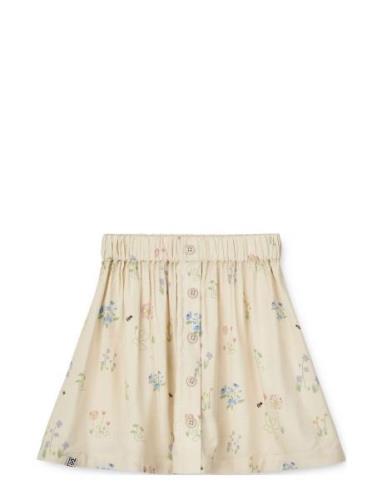 Rosita Printed Long Skirt Dresses & Skirts Skirts Short Skirts Cream L...