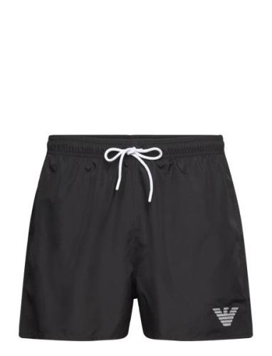 Mens Woven Boxer Badeshorts Black Emporio Armani