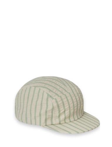 Seersucker Cap Accessories Headwear Caps Green Garbo&Friends