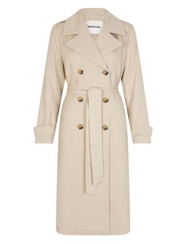 Parkmd Jacket Trenchcoat Frakke Cream Modström