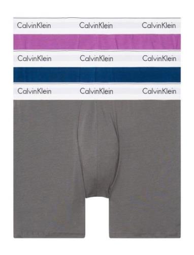 Boxer Brief 3Pk Boxershorts Grey Calvin Klein