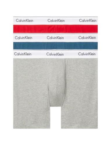 Boxer Brief 3Pk Boxershorts Grey Calvin Klein