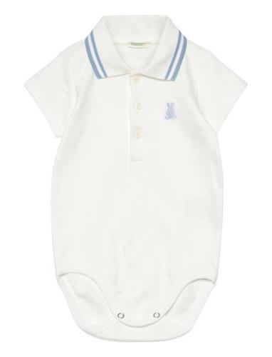 Bodysuit Bodies Short-sleeved White United Colors Of Benetton