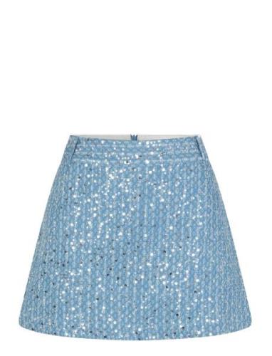 Lemara Skirt Kort Nederdel Blue Second Female
