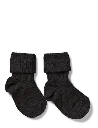 Anklesock 2/2 Pad Baby Socks & Tights Baby Socks Black Mp Denmark