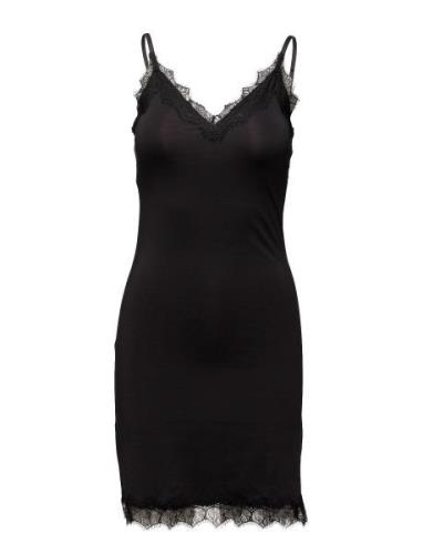 Strap Dress Bodies Slip Black Rosemunde