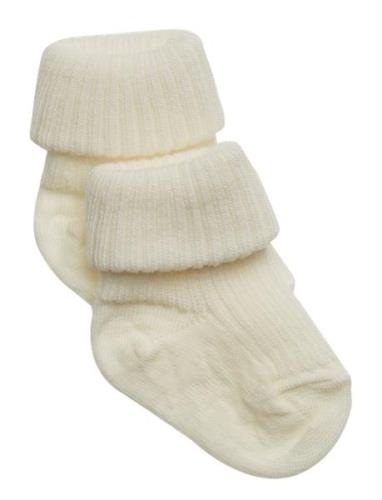 Wool Rib Baby Socks Socks & Tights Baby Socks Cream Mp Denmark
