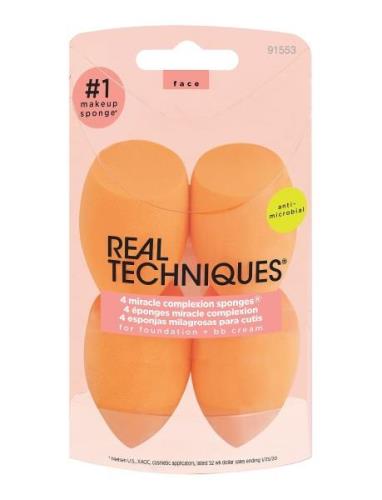 Real Techniques 4 Miracle Complexion Sponges Makeupsvamp Makeup Orange...