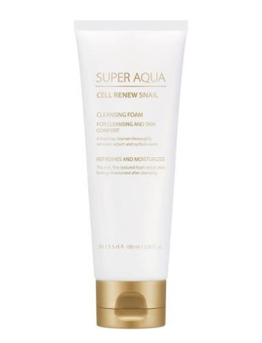 Missha Super Aqua Cell Renew Snail Cleansing Foam Ansigtsrens Makeupfj...