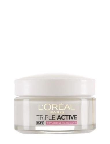 L'oréal Paris Triple Active Day Cream Dry & Sensitive Skin 50 Ml Fugti...