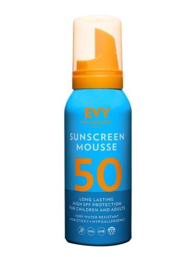 Sunscreen Mousse Spf 50 Face And Body, 100 Ml Solcreme Krop Nude EVY T...