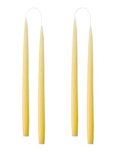 Hand Dipped Candles, 4 Pack Home Decoration Candles Pillar Candles Yel...