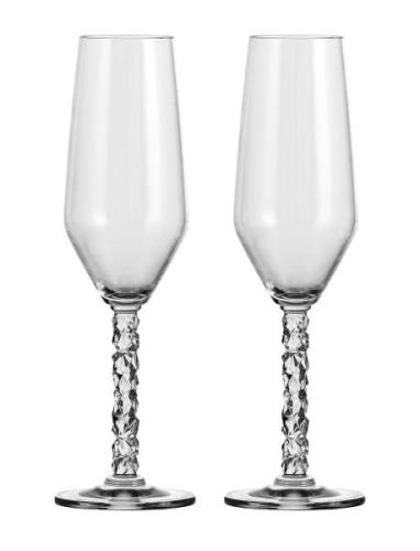 Carat Champagne Flute 24Cl 2-Pack Home Tableware Glass Champagne Glass...