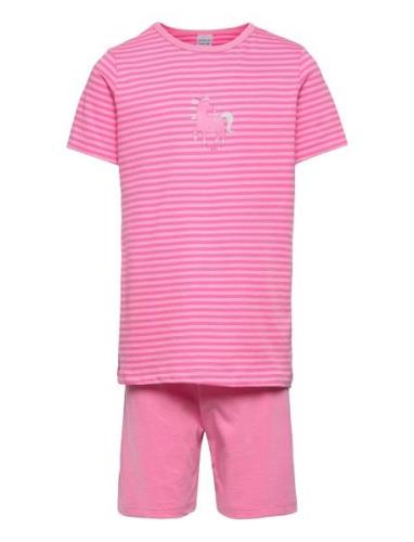 Girls Pyjama Short Pyjamassæt Pink Schiesser