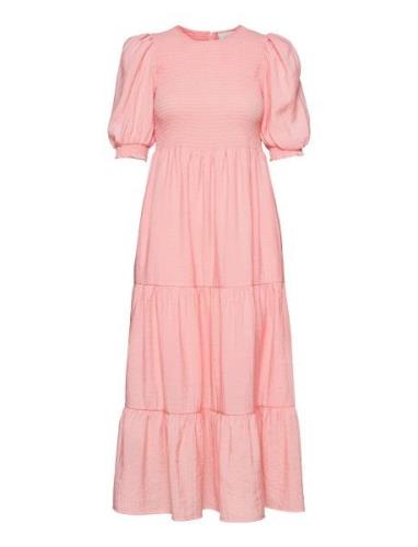 Mazzigz Ss Dress Knælang Kjole Pink Gestuz