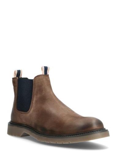 Jfwleyton Leather Støvlet Chelsea Boot Brown Jack & J S