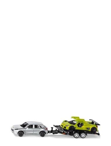 Bil M Sportbilstrailer 1:55 Toys Toy Cars & Vehicles Toy Cars Multi/pa...