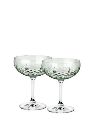 Crispy Emerald Gatsby - 2 Pcs Home Tableware Glass Champagne Glass Gre...