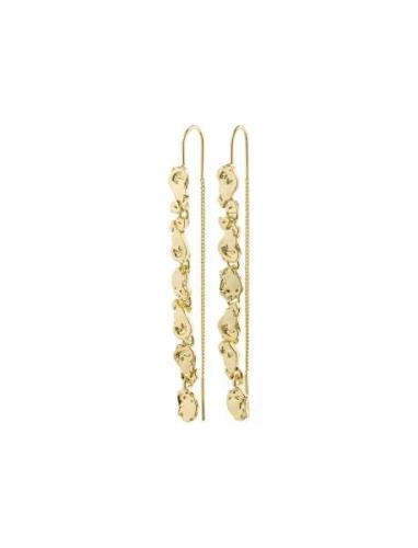 Thankful Long Chain Earrings Ørestickere Smykker Gold Pilgrim