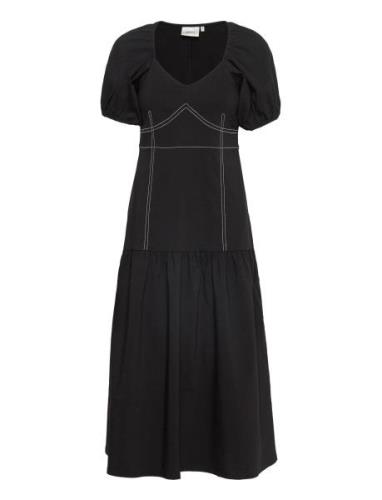 Ravagz Midi Dress Knælang Kjole Black Gestuz
