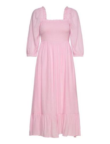 Dencelkb Dress Knælang Kjole Pink Karen By Simonsen