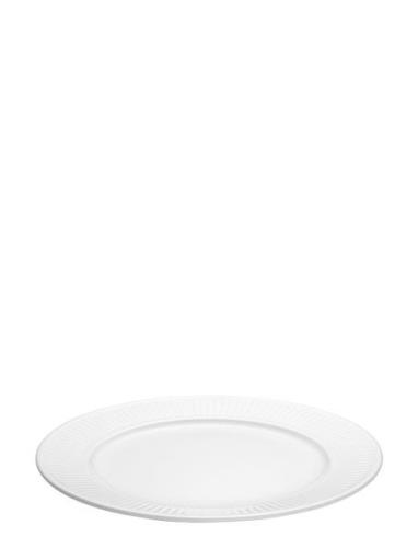 Tallerken Flad Plissé 22 Cm Hvid Home Tableware Plates Dinner Plates W...