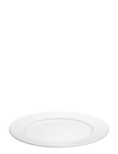 Tallerken Flad Plissé 26 Cm Hvid Home Tableware Plates Dinner Plates W...