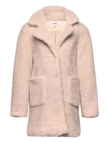 Kognewaurelia Sherpa Coat Otw Noos Jakke Cream Kids Only