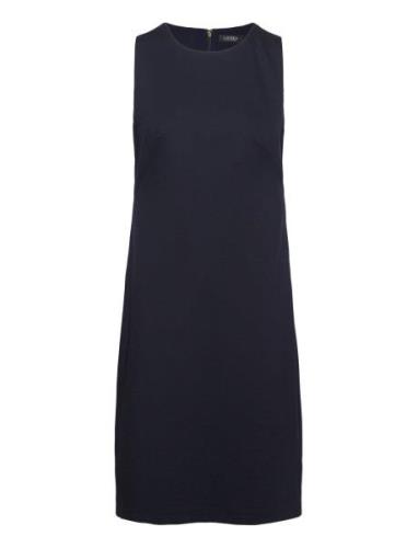 Ponte Sheath Dress Knælang Kjole Navy Lauren Ralph Lauren