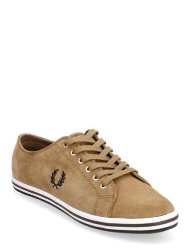 Kingston Suede Low-top Sneakers Khaki Green Fred Perry